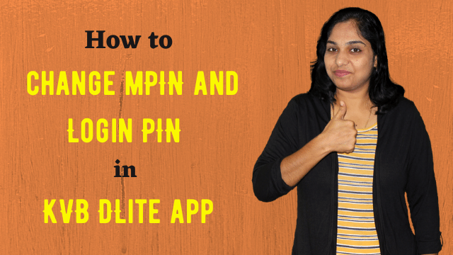 How to change mPIN and Login PIN in KVB DLite app