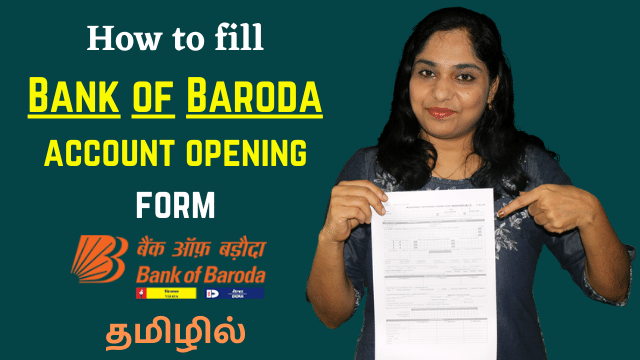 Bank of Baroda account opening form