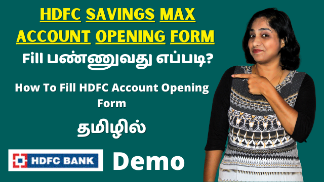 HDFC Savings Max Account Opening Form Filling Demo | How To Fill HDFC Account Opening Form