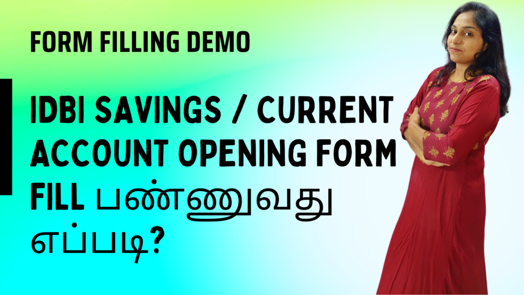 IDBI account opening form filling demo