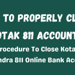 How To Properly Close Kotak 811 Account