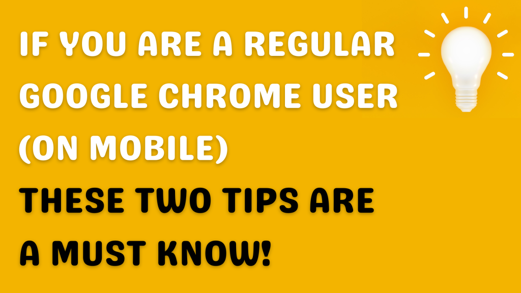 Google chrome tips