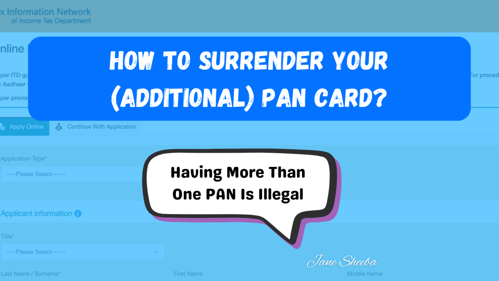 How to surrender your additional PAN card