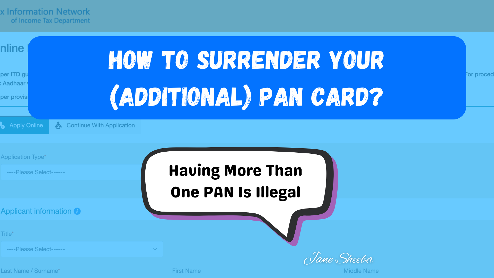 How to surrender your additional pan card